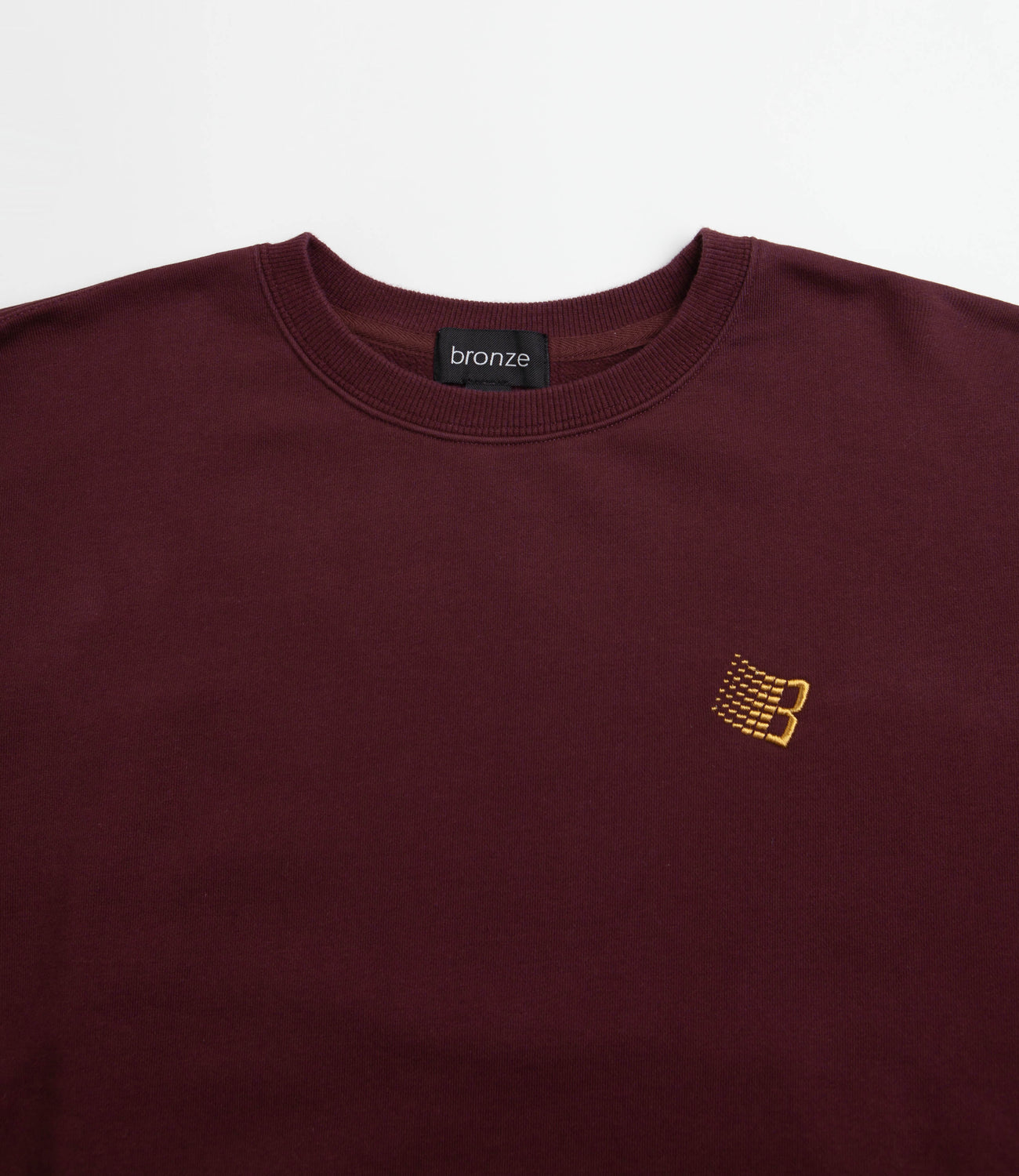 Bronze 56K Logo Crewneck Sweatshirt - Burgundy | Flatspot