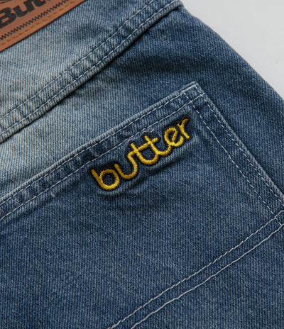 Butter Goods Alpine Jeans - Distressed Faded Blue