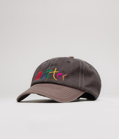 Butter Goods Art Cap - Charcoal / Redwood