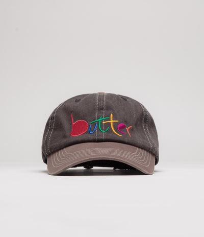 Butter Goods Art Cap - Charcoal / Redwood