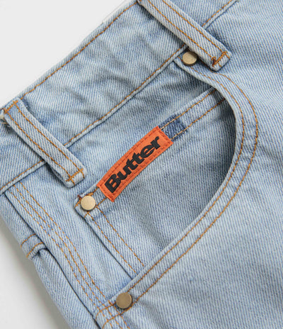 Butter Goods Baggy Denim Shorts - Light Blue