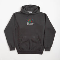 Butter Goods Bouquet Embroidered Hoodie - Washed Black thumbnail