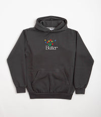 Butter Goods Bouquet Embroidered Hoodie - Washed Black