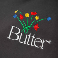 Butter Goods Bouquet Embroidered Hoodie - Washed Black thumbnail