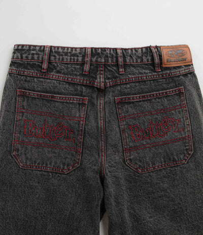 Butter Goods Breakdown Relaxed Jeans - Acid Wash Black