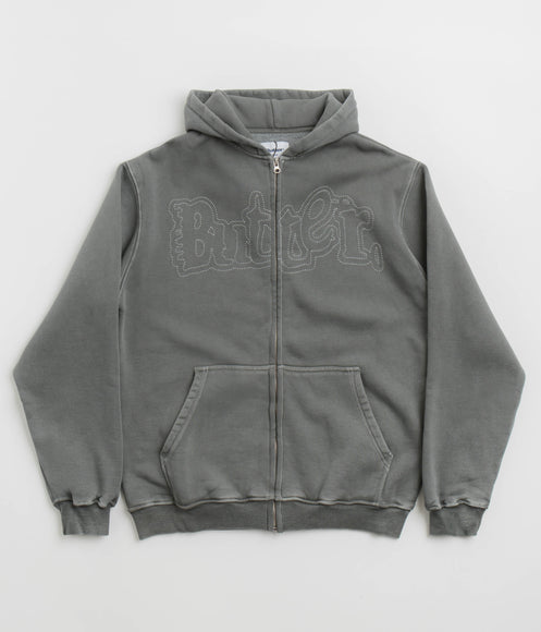 Butter Goods Breakdown Zip-Thru Hoodie - Washed Black