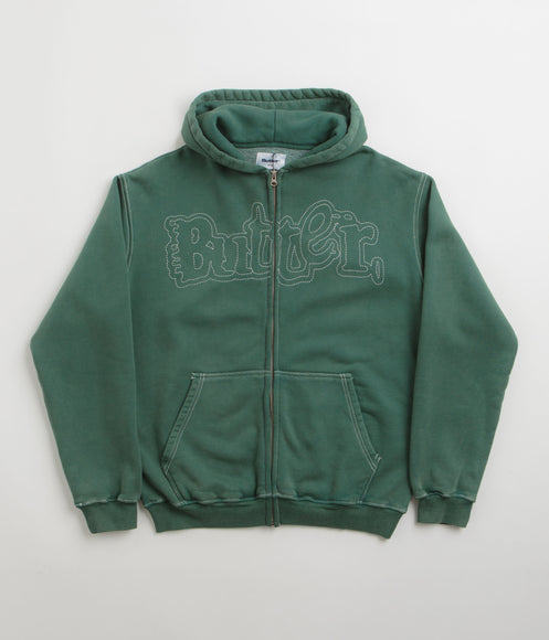 Butter Goods Breakdown Zip-Thru Hoodie - Washed Fern