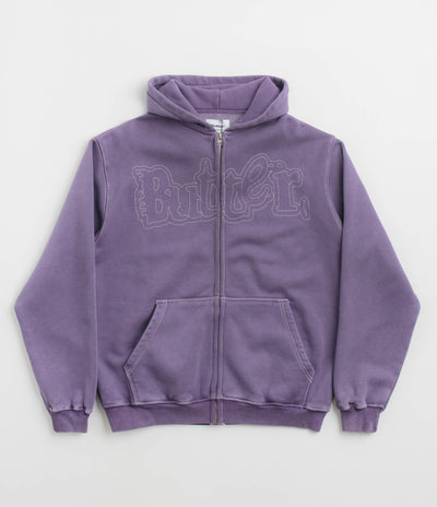 Butter Goods Breakdown Zip-Thru Hoodie - Washed Purple