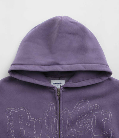 Butter Goods Breakdown Zip-Thru Hoodie - Washed Purple