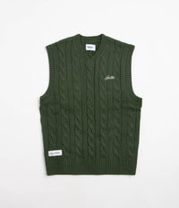 Butter Goods Cable Knit Vest - Forest