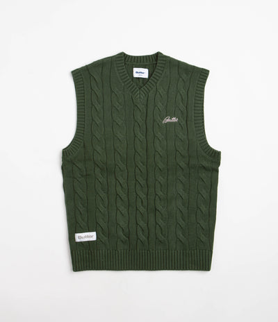 Butter Goods Cable Knit Vest - Forest