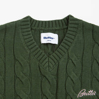 Butter Goods Cable Knit Vest - Forest thumbnail