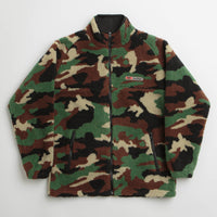 Butter Goods Camo Sherpa Jacket - Forest Green thumbnail