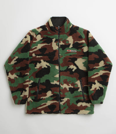 Butter Goods Camo Sherpa Jacket - Forest Green