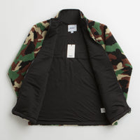 Butter Goods Camo Sherpa Jacket - Forest Green thumbnail