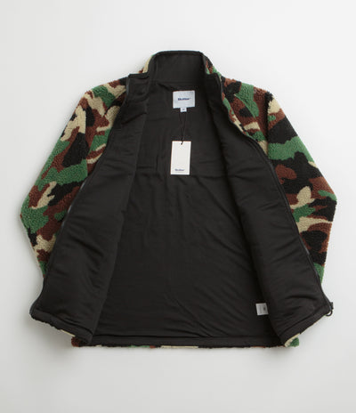 Butter Goods Camo Sherpa Jacket - Forest Green