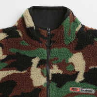 Butter Goods Camo Sherpa Jacket - Forest Green thumbnail