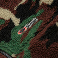 Butter Goods Camo Sherpa Jacket - Forest Green thumbnail