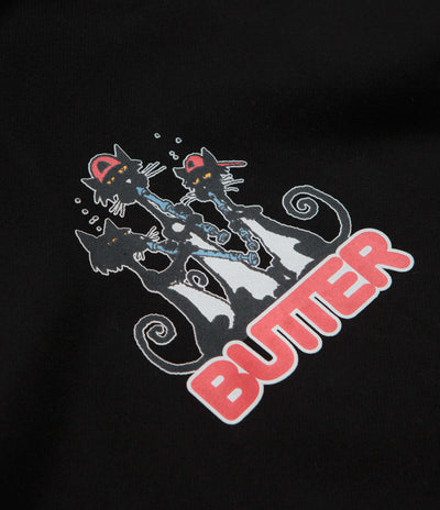 Butter Goods Cats Hoodie - Black