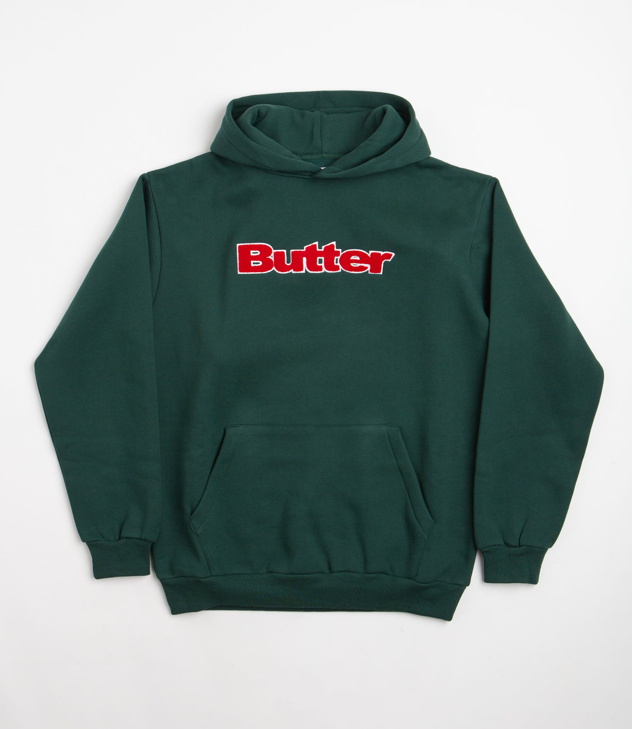 Butter Goods Chenille Logo Hoodie - Forest | Flatspot