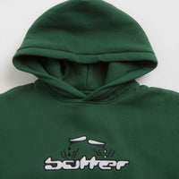 Butter Goods Corrosive Applique Hoodie - Forest Green thumbnail