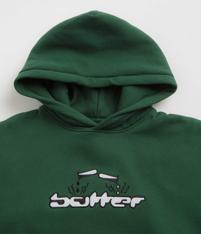 Butter Goods Corrosive Applique Hoodie - Forest Green