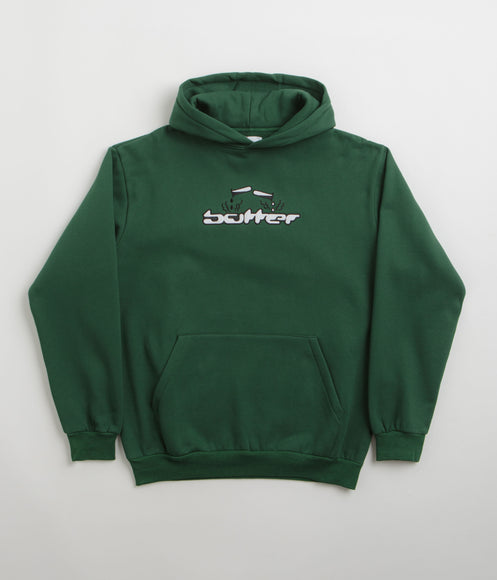 Butter Goods Corrosive Applique Hoodie - Forest Green