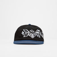 Butter Goods Cubes Cap - Black / Royal Blue thumbnail