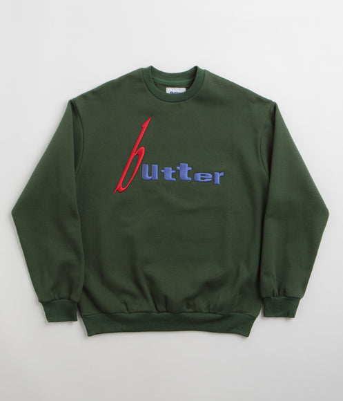 Butter Goods Device Crewneck Sweatshirt - Dark Green