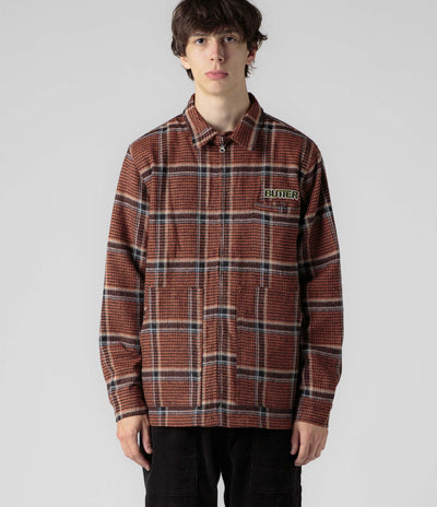 Butter Goods Dougie Plaid Overshirt - Rust / Black / White