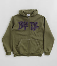 Butter Goods Fabric Applique Zip-Thru Hoodie - Army