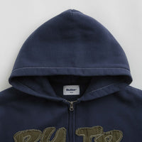 Butter Goods Fabric Applique Zip-Thru Hoodie - Navy thumbnail