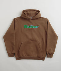 Butter Goods Felt Logo Applique Hoodie - Brown