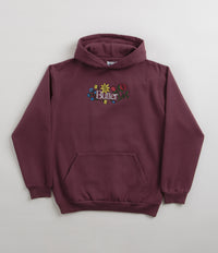 Butter Goods Floral Embroidered Hoodie - Wine