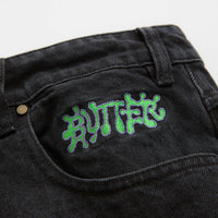 Butter Goods Ink Denim Shorts - Worn Black thumbnail