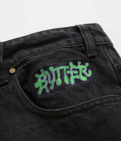 Butter Goods Ink Denim Shorts - Worn Black