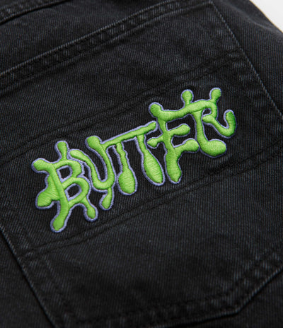 Butter Goods Ink Denim Shorts - Worn Black