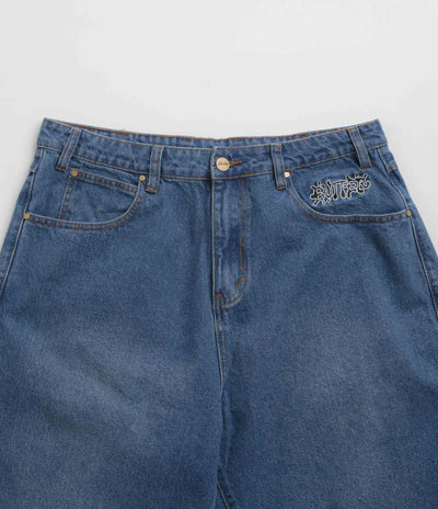 Butter Goods Ink Denim Shorts - Worn Blue