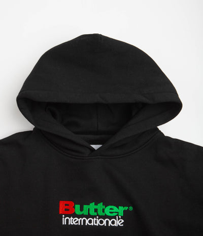 Butter Goods Internationale Embroidered Hoodie - Black