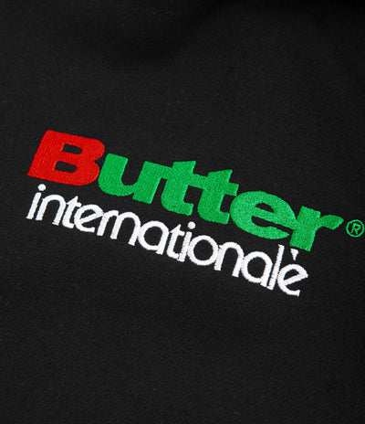 Butter Goods Internationale Embroidered Hoodie - Black