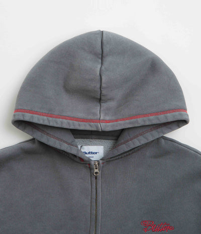 Butter Goods Jive Zip-Thru Hoodie - Washed Black