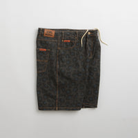 Butter Goods Leopard Denim Shorts - Black thumbnail