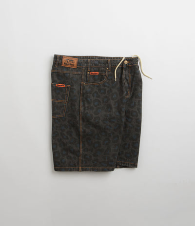 Butter Goods Leopard Denim Shorts - Black