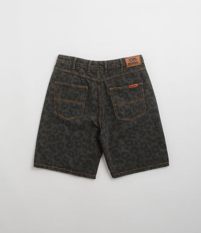 Butter Goods Leopard Denim Shorts - Black