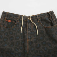 Butter Goods Leopard Denim Shorts - Black thumbnail