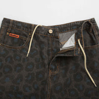 Butter Goods Leopard Denim Shorts - Black thumbnail