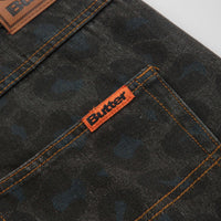 Butter Goods Leopard Denim Shorts - Black thumbnail