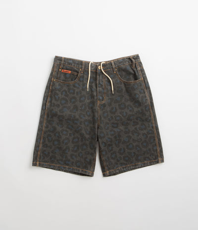 Butter Goods Leopard Denim Shorts - Black