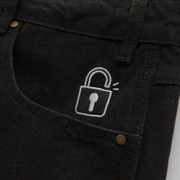 Butter Goods Lock Baggy Jeans - Flat Black thumbnail