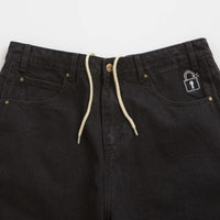 Butter Goods Lock Denim Shorts - Flat Black thumbnail